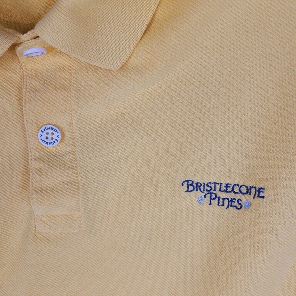 Callaway Polo Shirt Mens Large Yellow Golf Sport‎ Drysport Ribbed - Picture 4 of 12